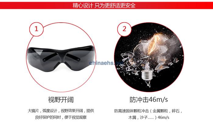 3M 10435 中國款流線型防護(hù)眼鏡（灰色鏡片，防霧）