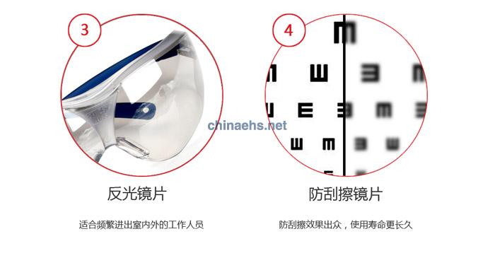 3M 10436中國款流線型防護眼鏡（戶內(nèi)/戶外鏡面反光鏡片，防刮擦）