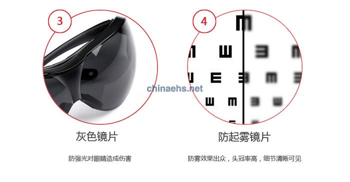 3M 10435 中國款流線型防護(hù)眼鏡（灰色鏡片，防霧）